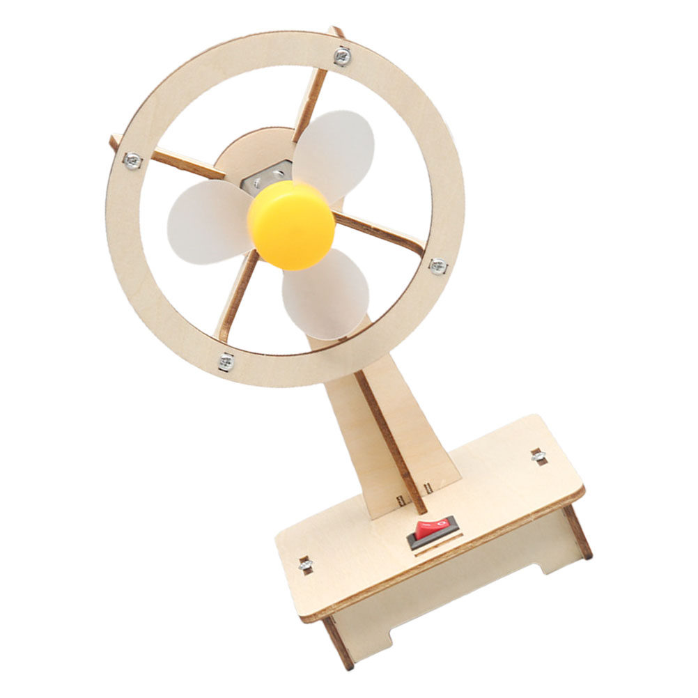 Science Kit - 1Set Wooden Fan DIY Assembly Kit