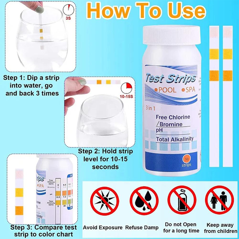 50pcs Chlorine PH Test Strips  - đánh giá và giá Ph Strip Test