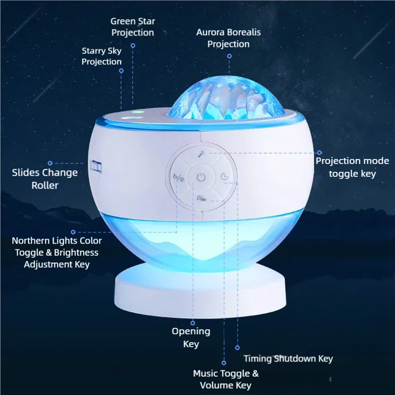 Aurora Star Projector Lamp 202 - đánh giá và giá Planetarium Projector Home