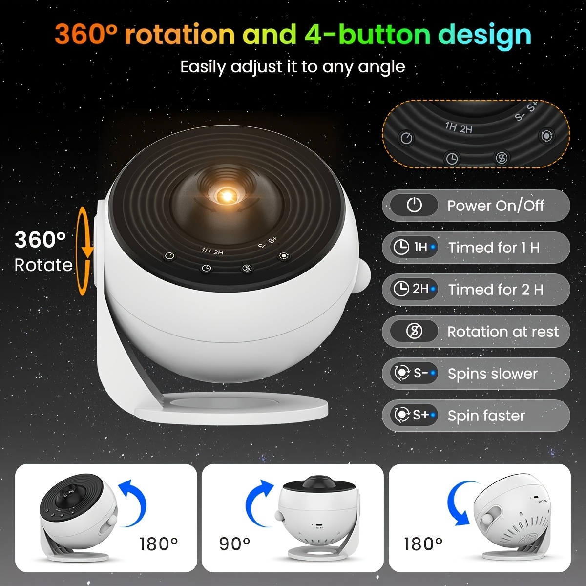 Galaxy Star Projector 360° Rot - đánh giá và giá Planetarium Projector Home