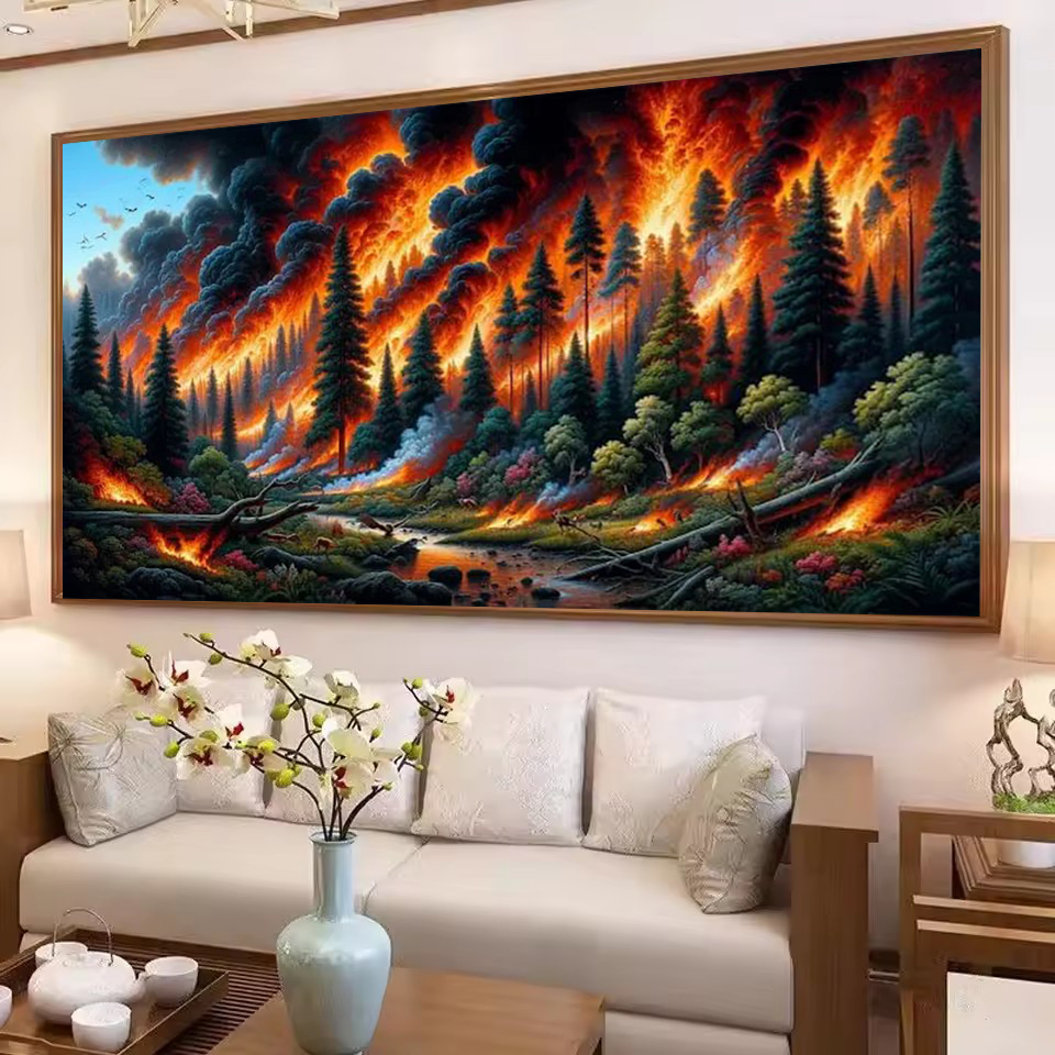 5D DIY Large Diamond Painting  - đánh giá và giá Volcano Kit Eruption