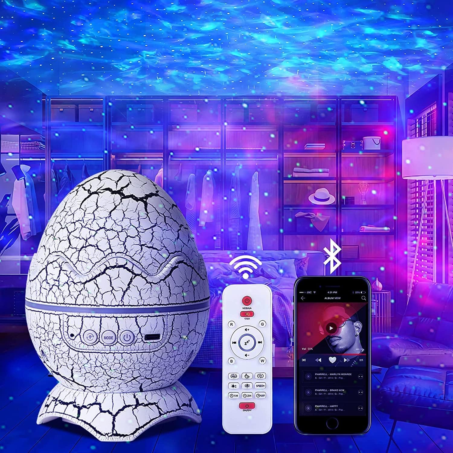 Dinosaur Egg Galaxy Projector  - đánh giá và giá Planetarium Projector Home