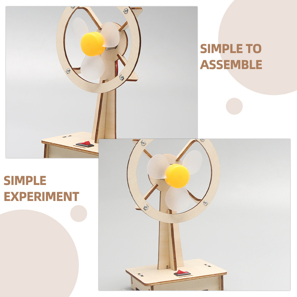 1Set Wooden Fan DIY Assembly K - đánh giá và giá Science Kit