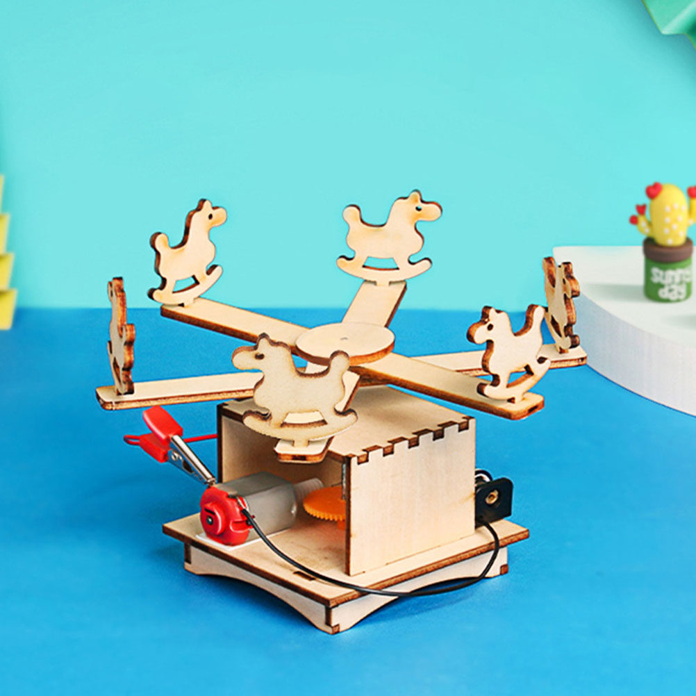1Set DIY Wooden Merry-Go-Round - đánh giá và giá Science Kit
