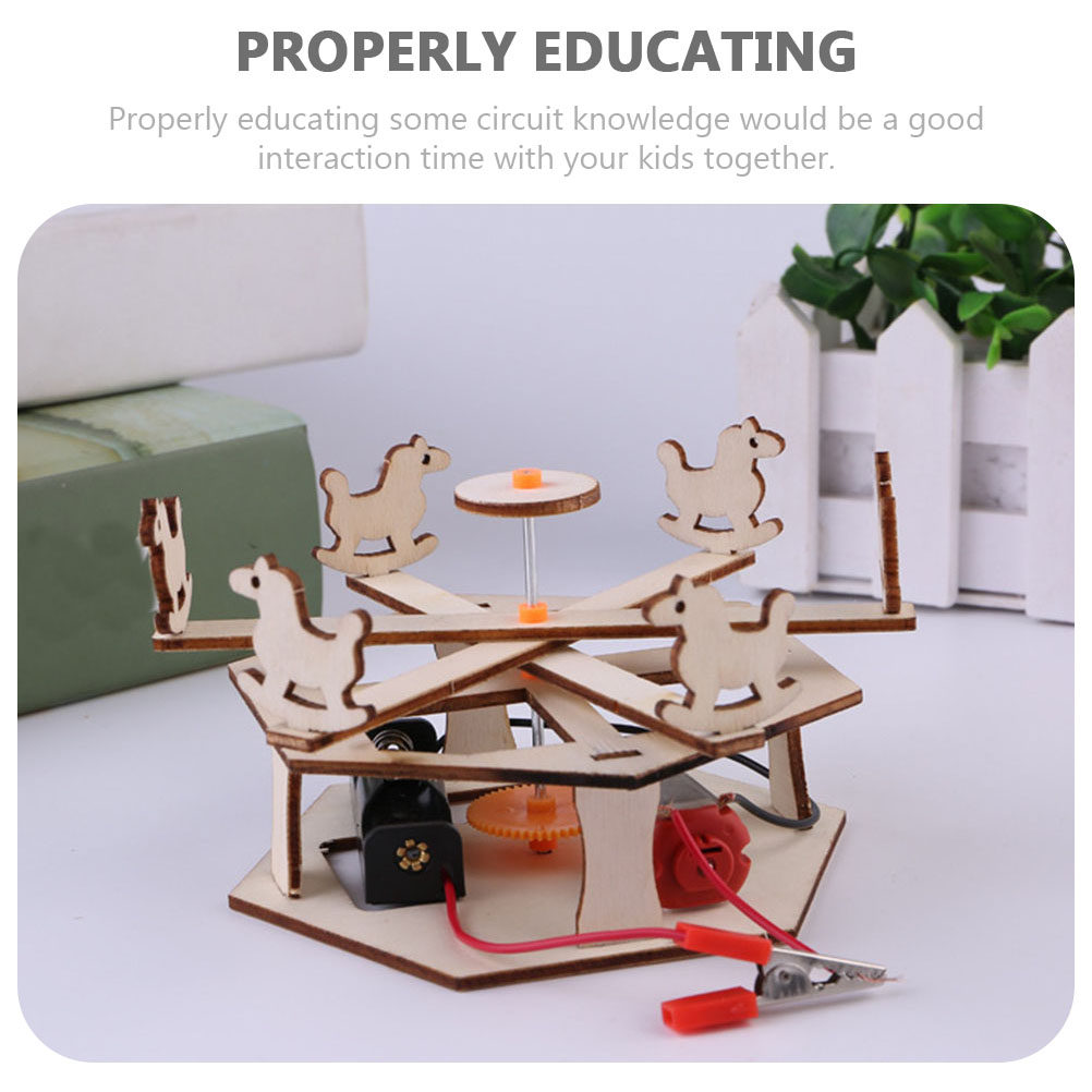 1Set DIY Wooden Merry-Go-Round - đánh giá và giá Science Kit