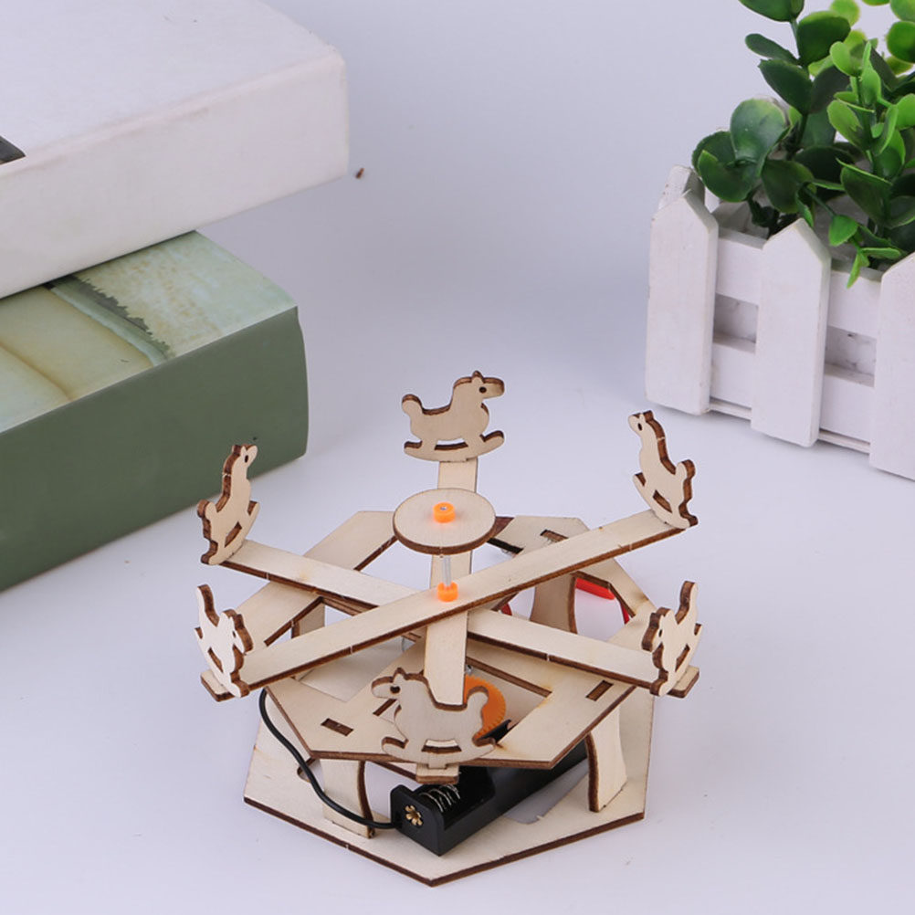 1Set DIY Wooden Merry-Go-Round - đánh giá và giá Science Kit