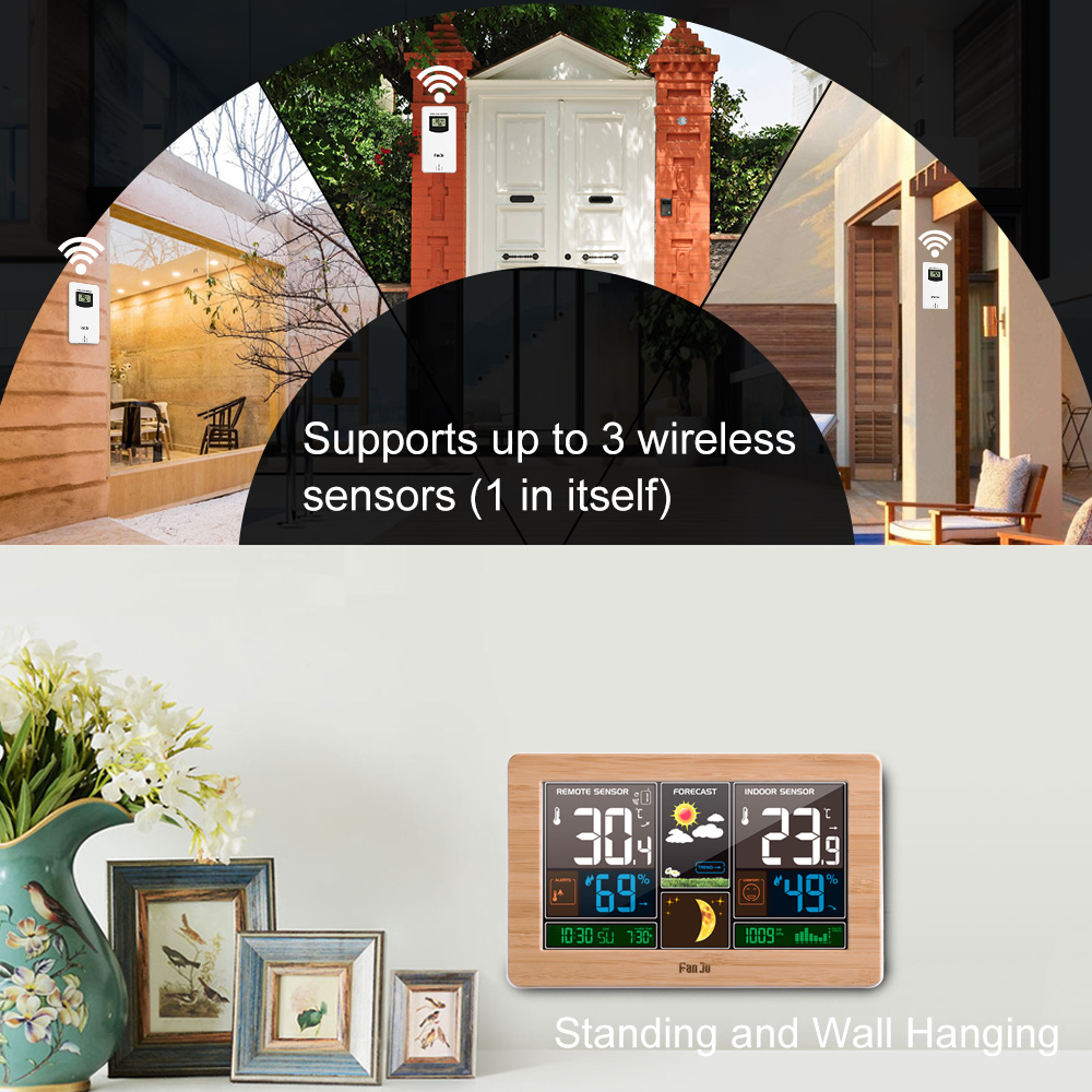 FanJu FJ3378 Digital Alarm Clo - đánh giá và giá Weather Station Indoor