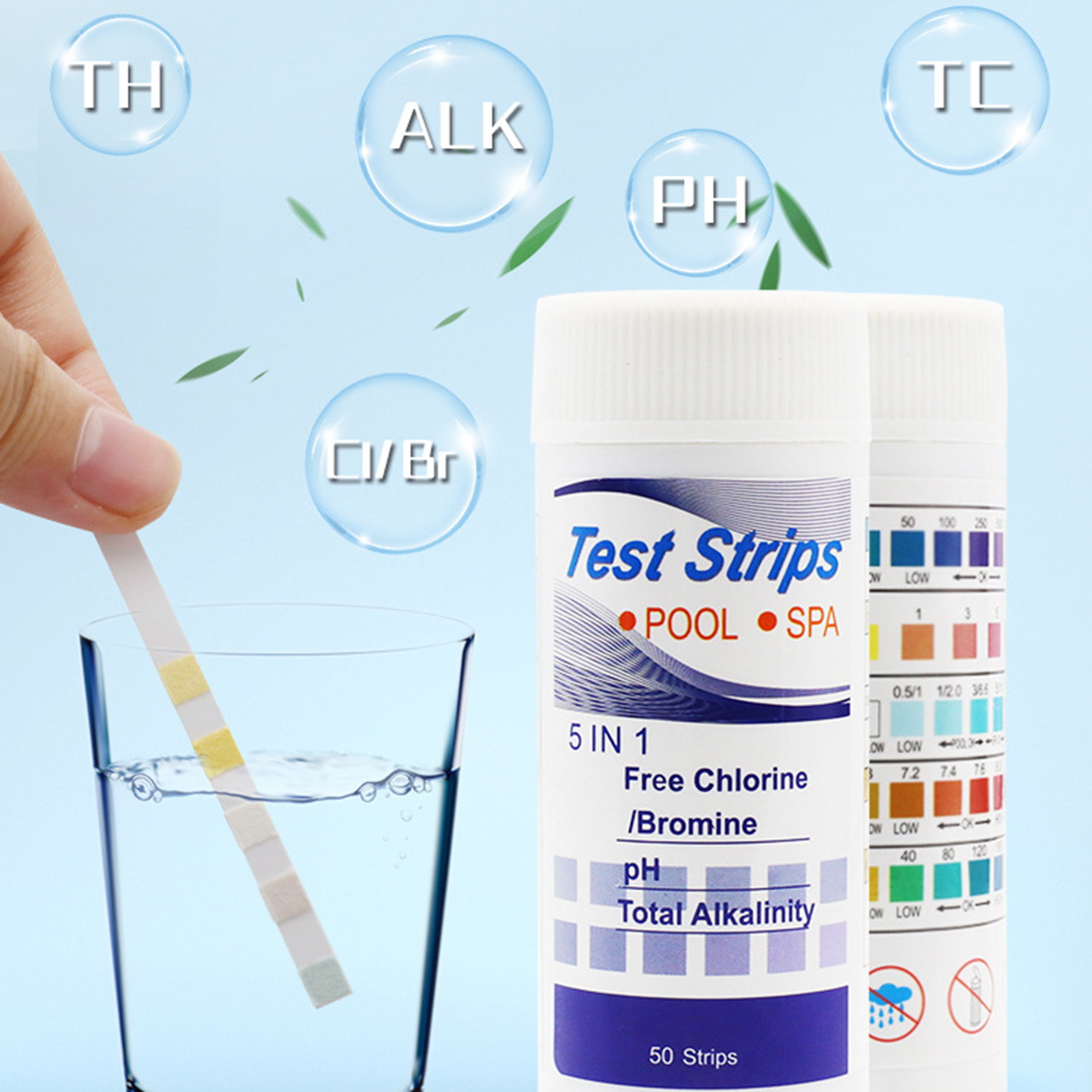50pcs Multipurpose Chlorine PH - đánh giá và giá Ph Strip Test