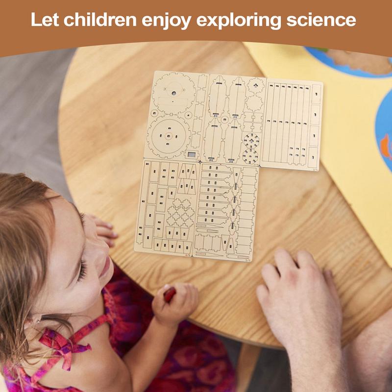 Wooden Satellite Model Making  - đánh giá và giá Science Project Toys Making