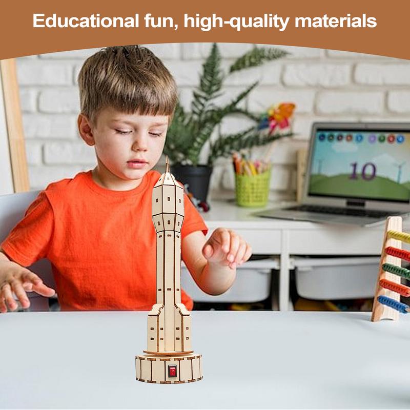 Wooden Satellite Model Making  - đánh giá và giá Science Project Toys Making